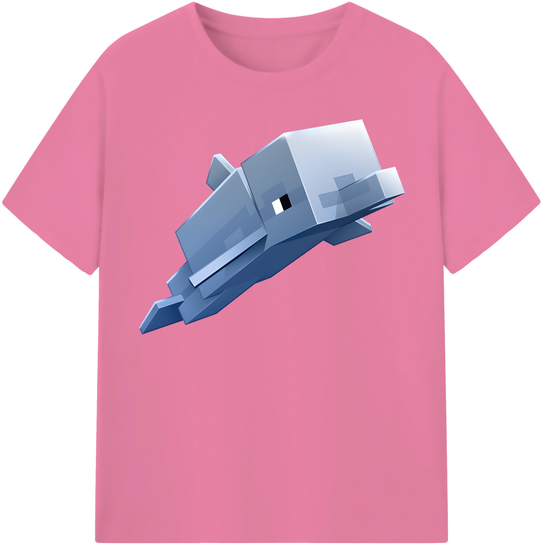 （画像用） マインクラフト ブロックの世界 Minecraft MC Block world 綿100％半袖Tシャツ（フロントプリント）